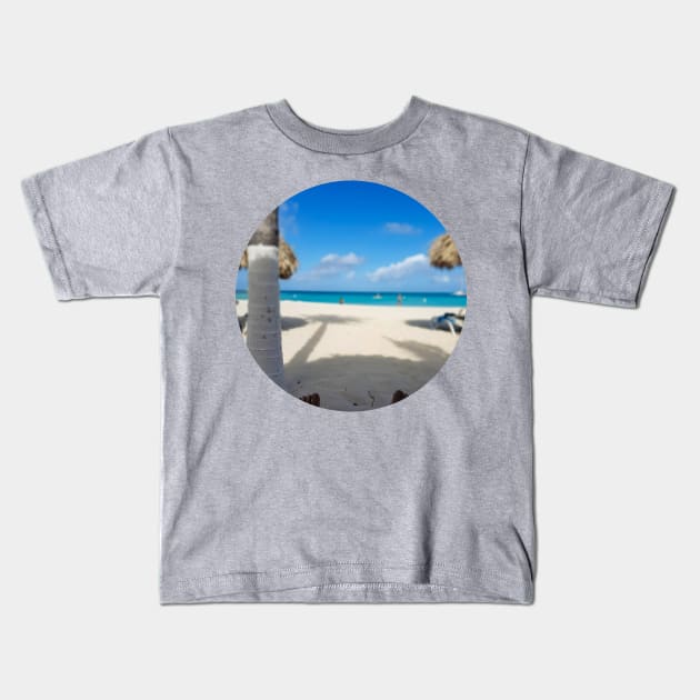 Summer on Palm Beach Kids T-Shirt by ellenhenryart